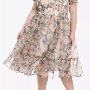 NWT Thorn & Fable Alice Through The Looking Glass Tea Party Maxi Dress Size 2X